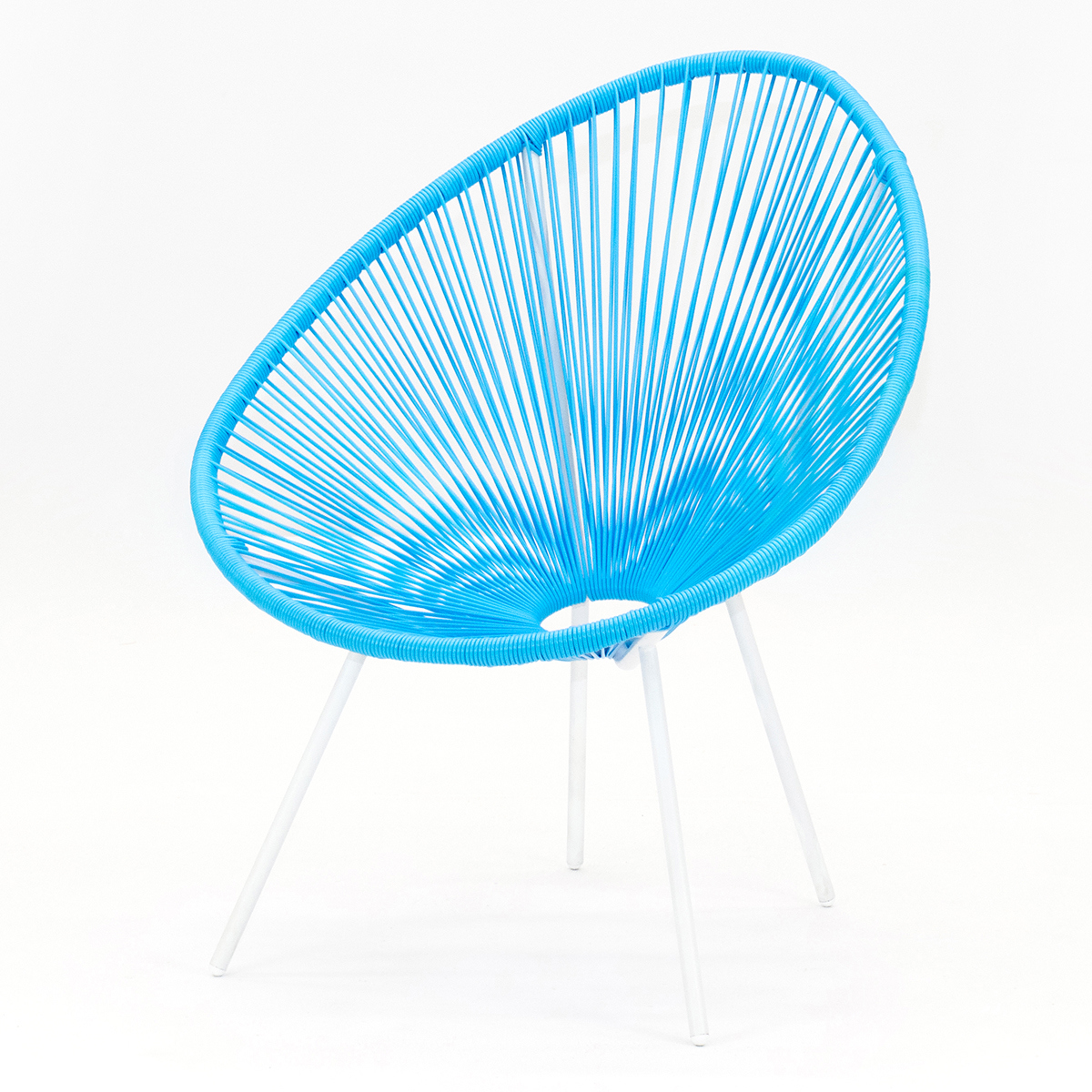 Изображение товара Кресло садовое Kornera Акапулько 013001-wt-lbl синий для дачи и террасы