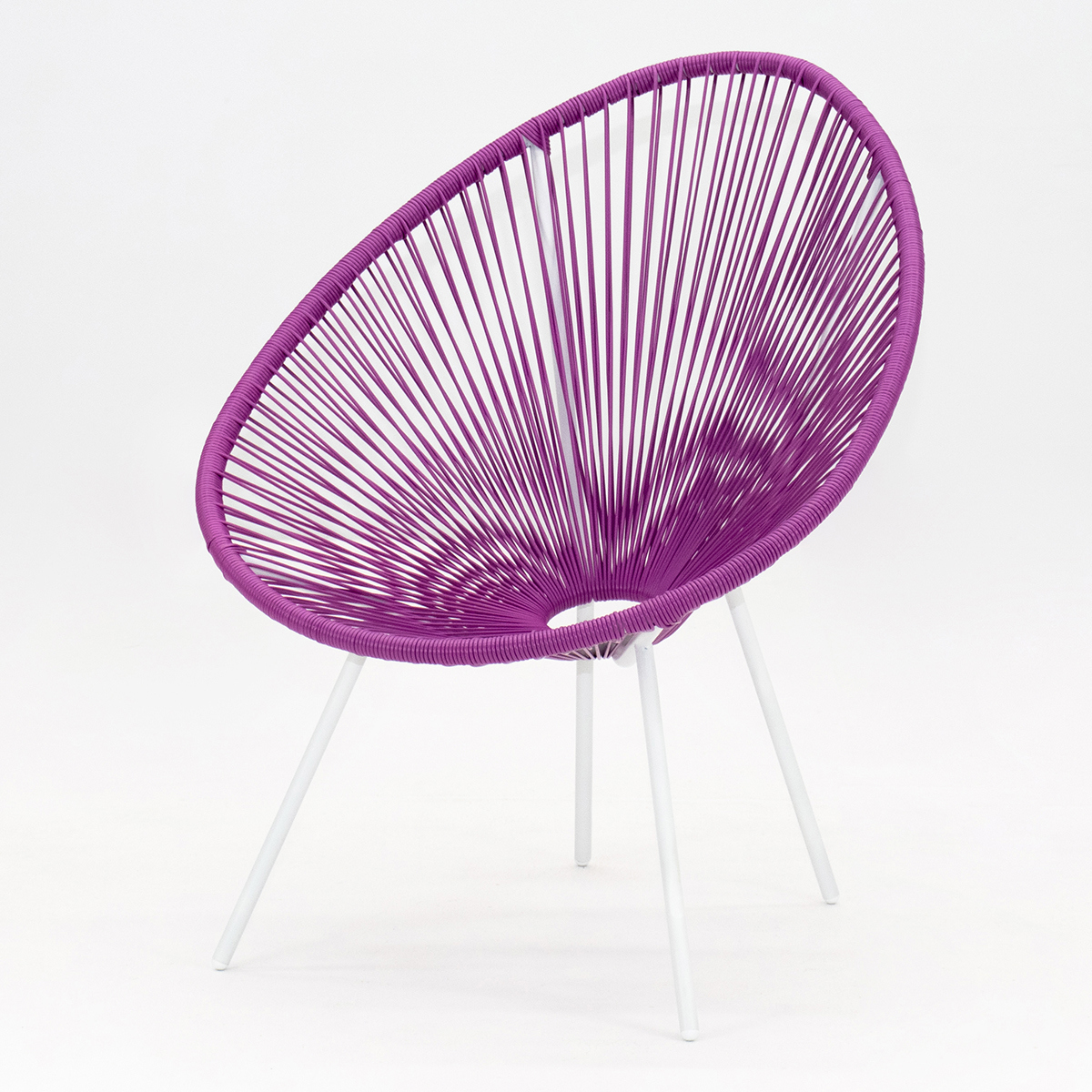 Изображение товара Кресло садовое Kornera Акапулько 013001-wt-mv, пластиковое, розовое