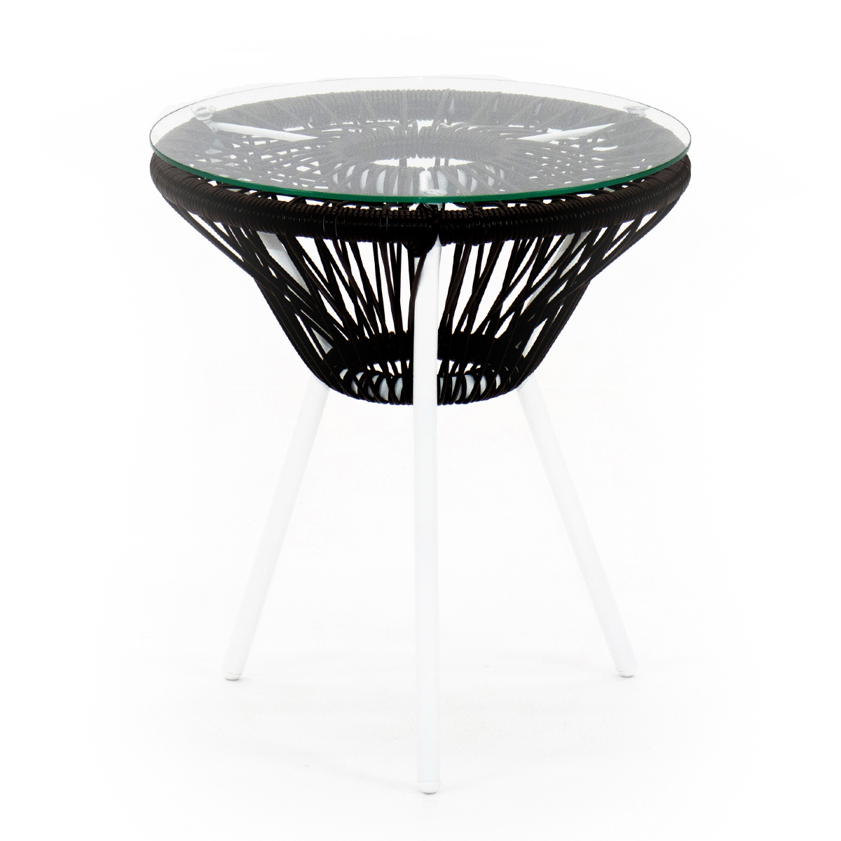 Изображение товара Садовый кофейный столик Kornera Акапулько 42x42x48 см искусственный ротанг сталь