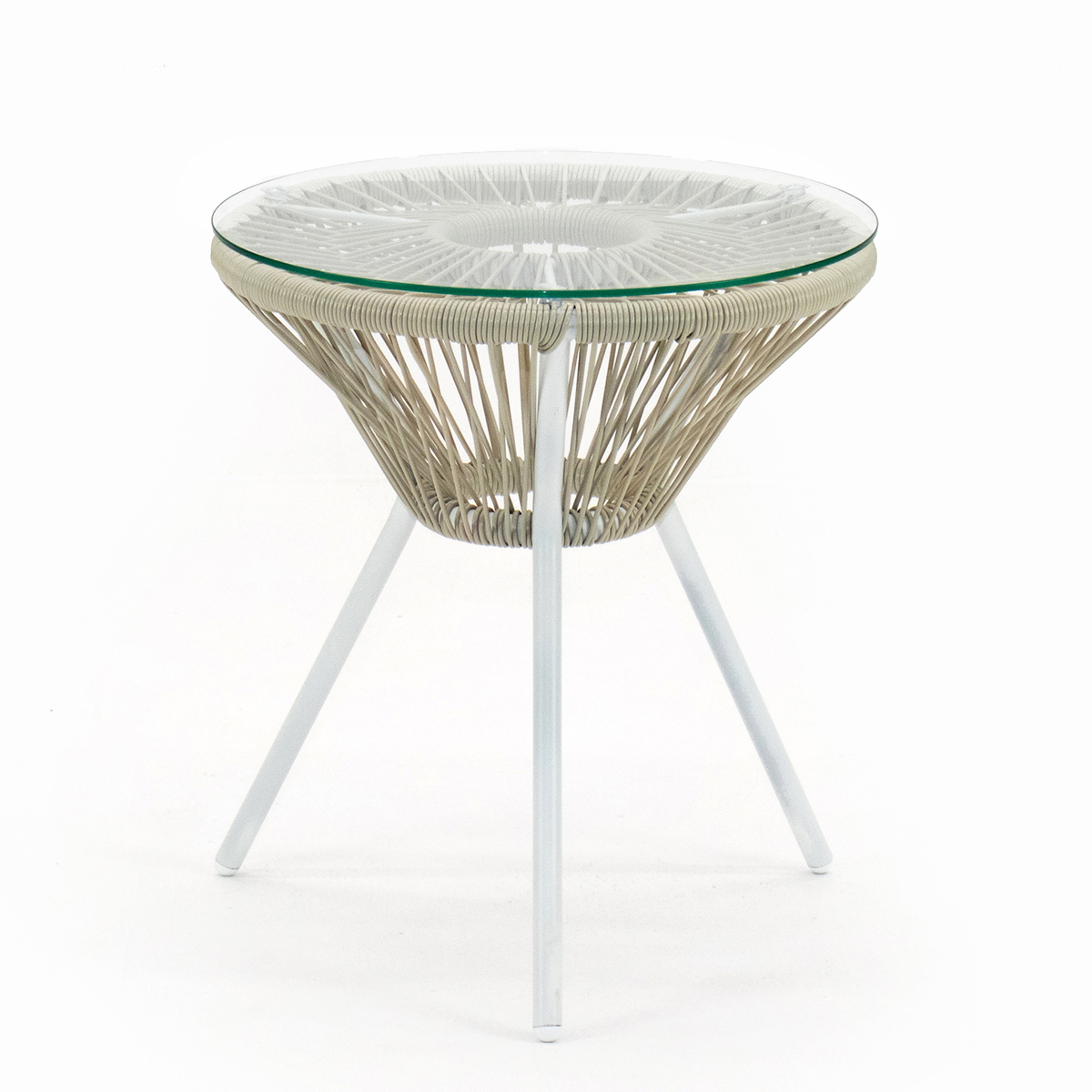 Изображение товара Садовый кофейный столик Kornera Акапулько из стали и искусственного ротанга