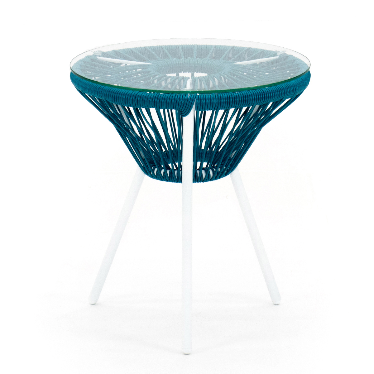 Изображение товара Кофейный садовый столик Kornera Акапулько 42x42x48 см с искусственным ротангом