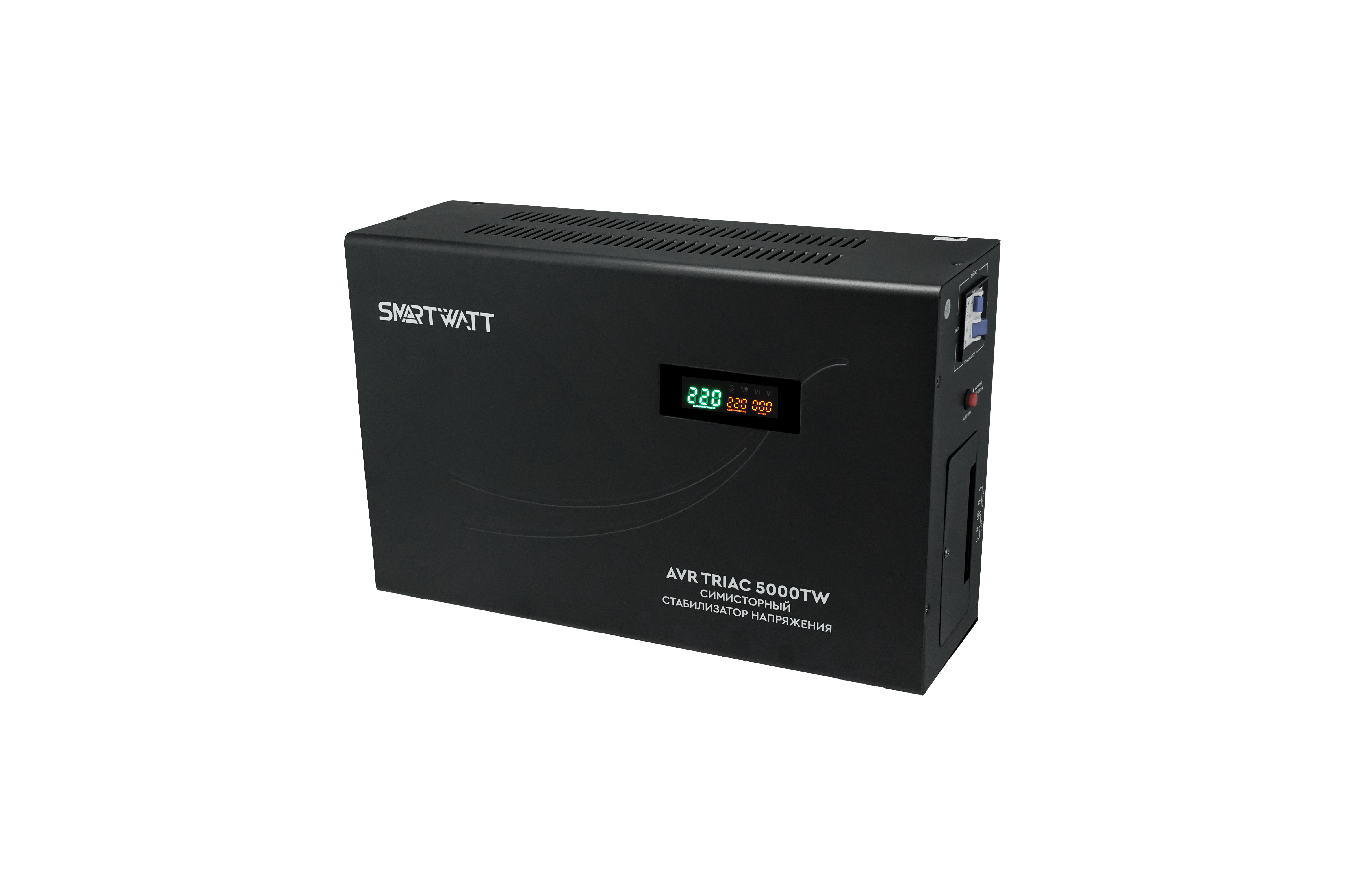 Изображение товара Стабилизатор напряжения Smartwatt TRIAC 5000TW 5 кВт с ЖК-дисплеем