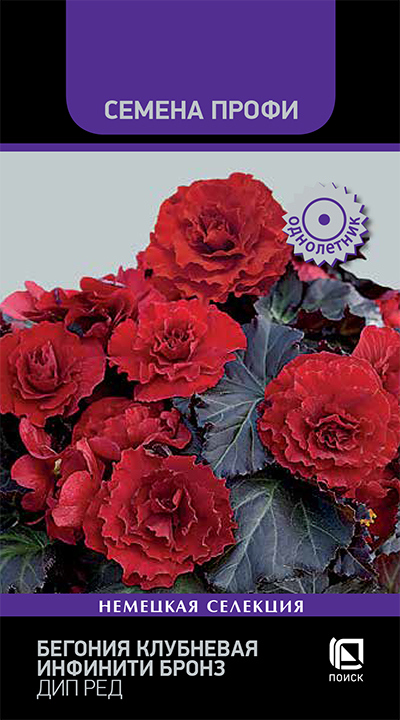Изображение товара Семена цветов Поиск бегония клубневая Инфинити Бронз Дип ред