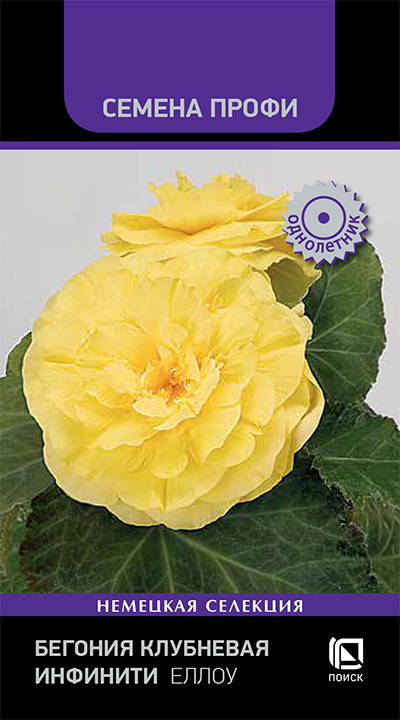 Изображение товара Семена цветов Поиск бегония клубневая Инфинити Еллоу 7 шт.