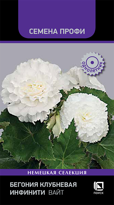 Изображение товара Семена цветов Поиск бегония клубневая Инфинити Вайт 7 шт.