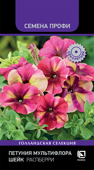 Изображение товара Семена цветов Поиск петуния мультифлора Шейк Распберри