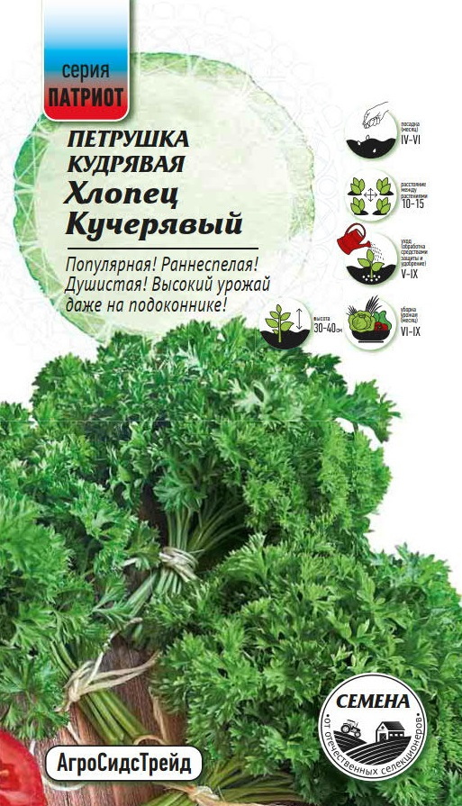 Изображение товара Семена пряных трав Патриот петрушка Хлопец кучерявый