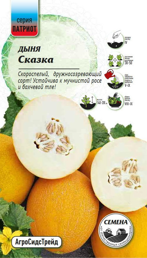 Изображение товара Семена плодово-ягодных растений Патриот дыня Сказка 10 шт.