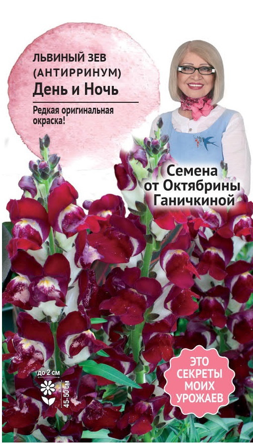 Изображение товара Семена цветов Аэлита антирринум львиный зев День и ночь