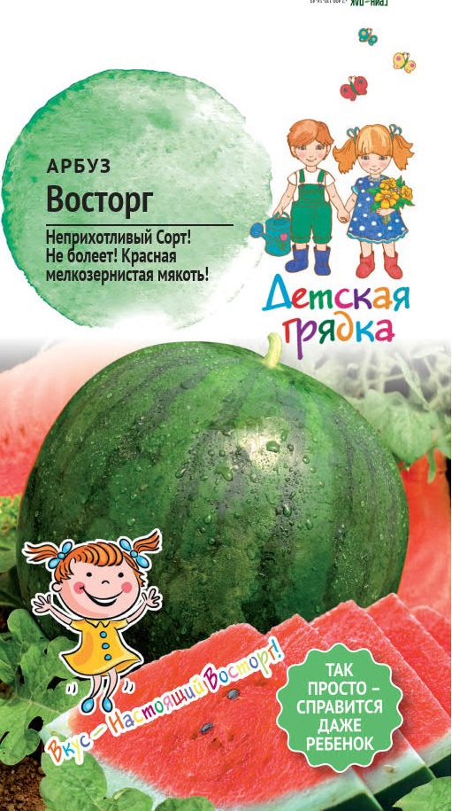Изображение товара Семена плодово-ягодных растений Детская грядка арбуз Восторг 5 шт. Изображение товара Семена плодово-ягодных растений Детская грядка арбуз Восторг 5 шт.