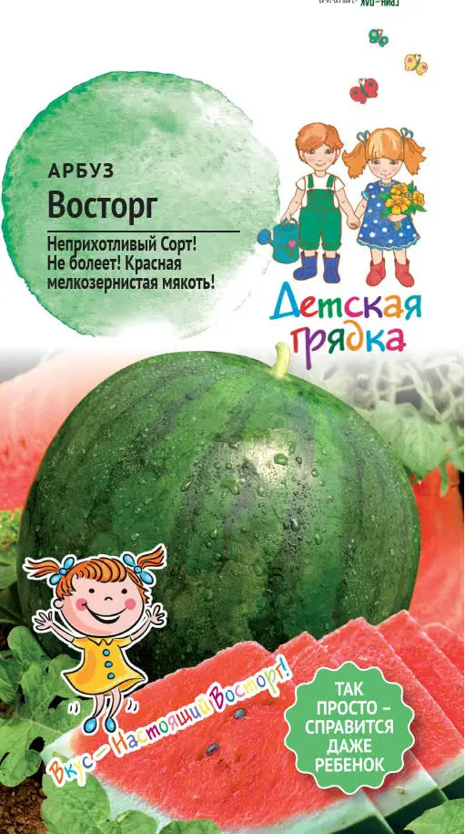 Семена плодово-ягодных растений Детская грядка арбуз Восторг 5 шт.