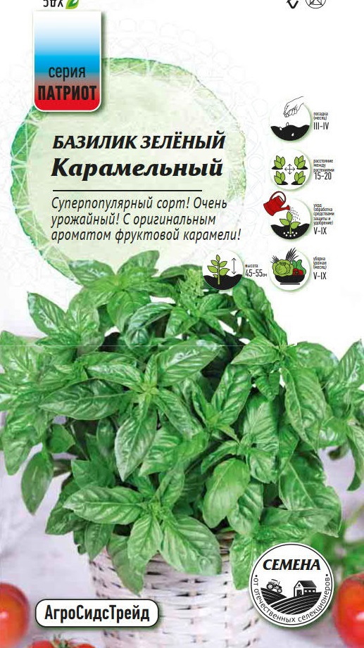 Изображение товара Семена пряных трав Патриот базилик Карамельный