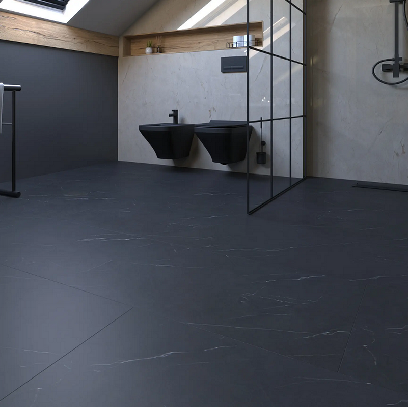 Изображение товара SPC плитка Spectra Nero Мрамор, 34 класс, влагостойкая, толщина 5 мм