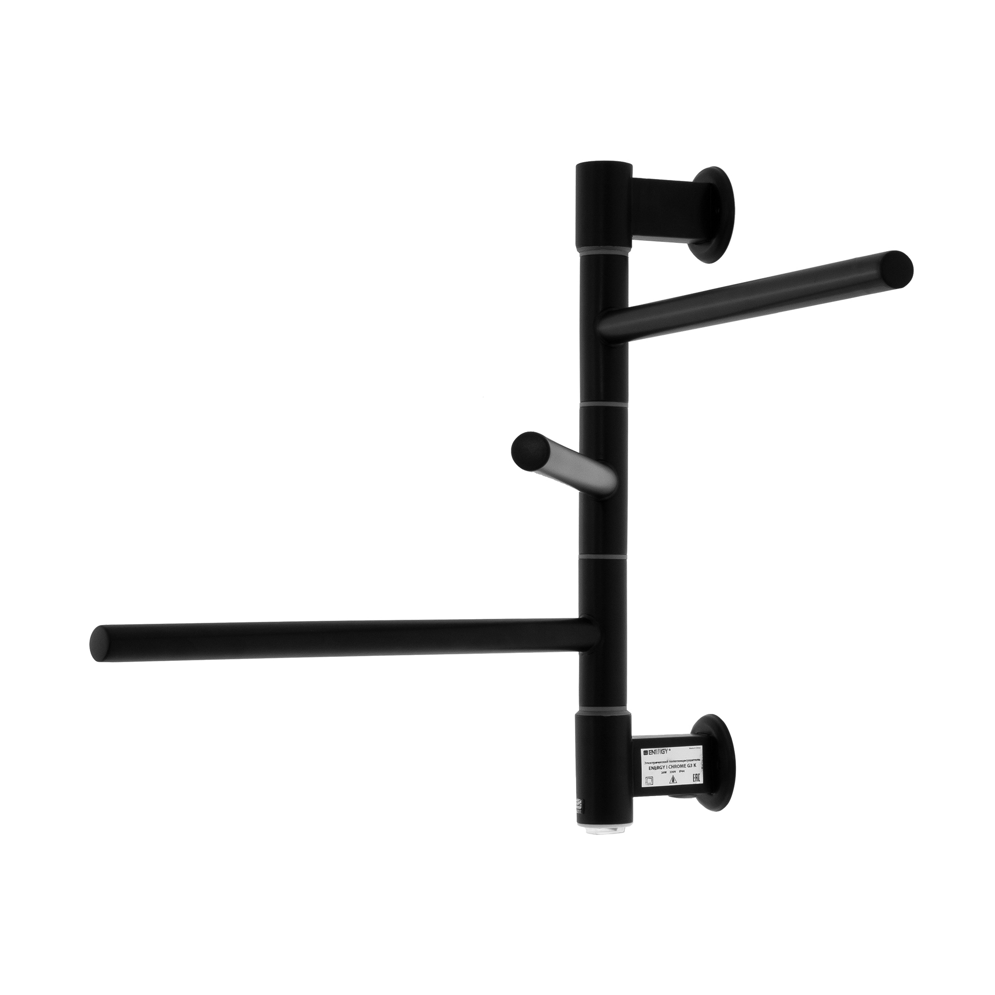 Изображение товара Электрический полотенцесушитель Energy I chrome G3K 26 Вт 420x440 мм черный