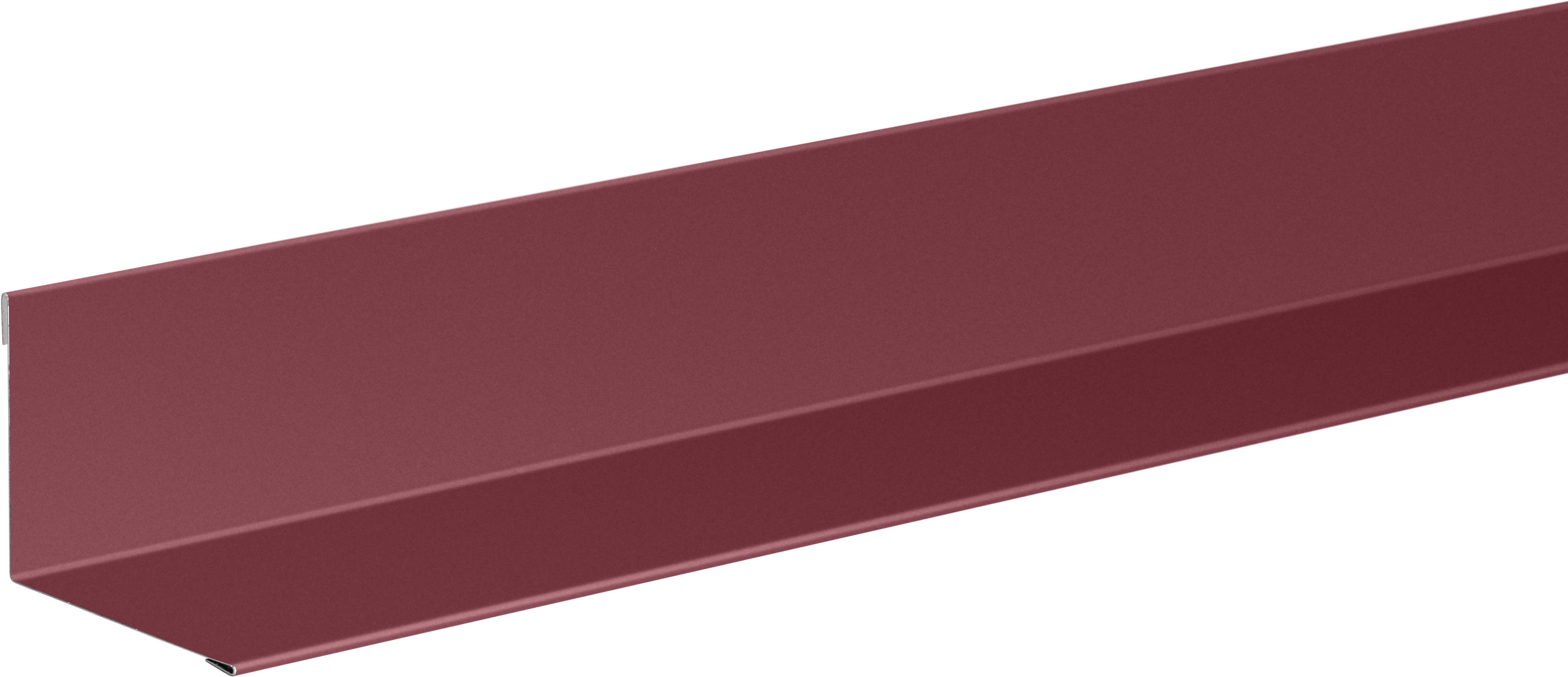 Планка для внутренних углов 50x50 мм 2 м 0.4 мм RAL 3005 красный