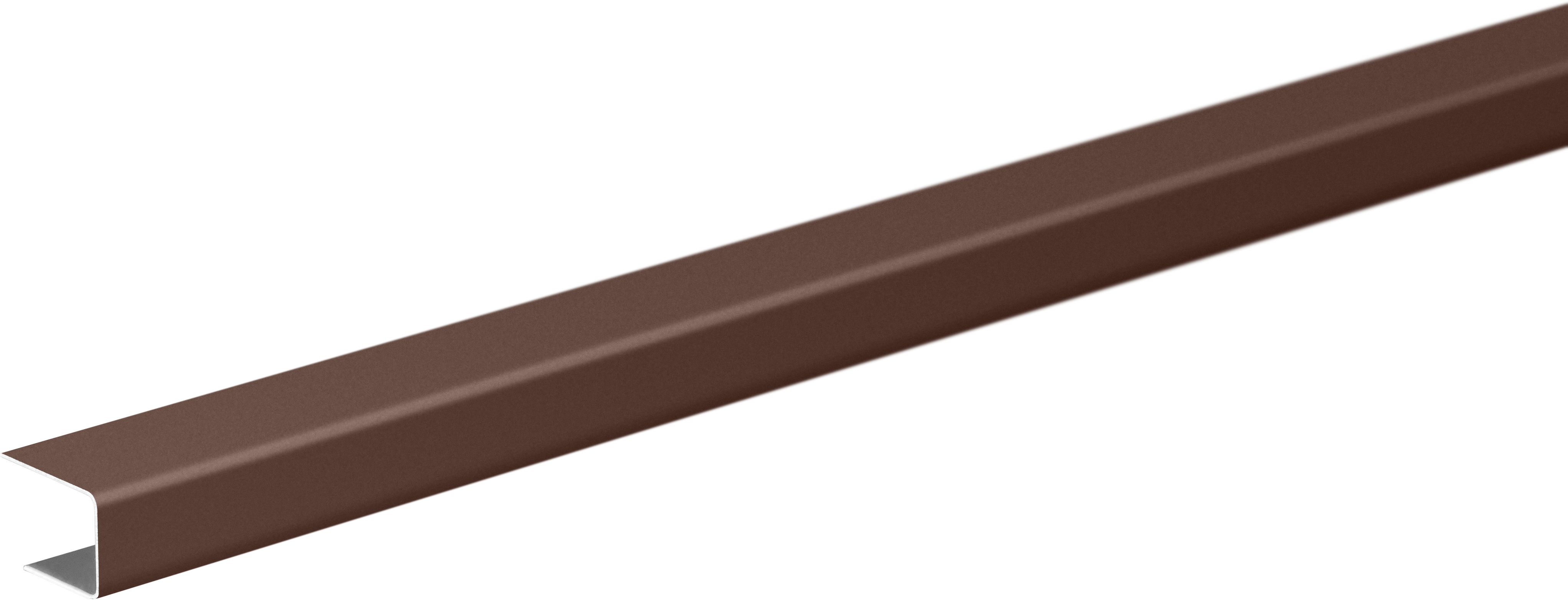 П-планка для профнастила С8 15x10 мм 2 м 0.4 мм RAL 8017 Коричневый