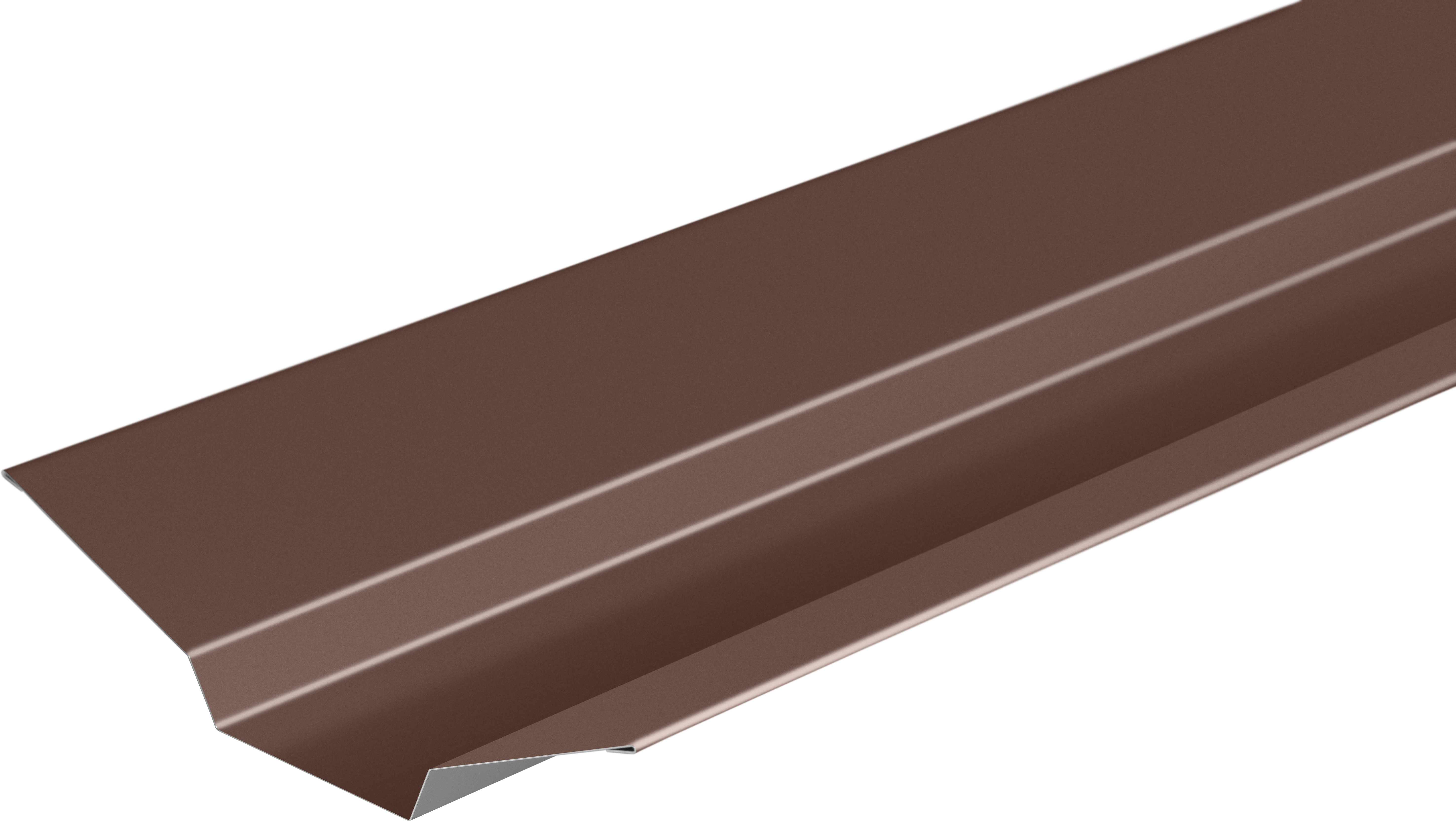 Ендова верхняя 86x80x86х мм 2 м RAL 8017 0.4 мм коричневый