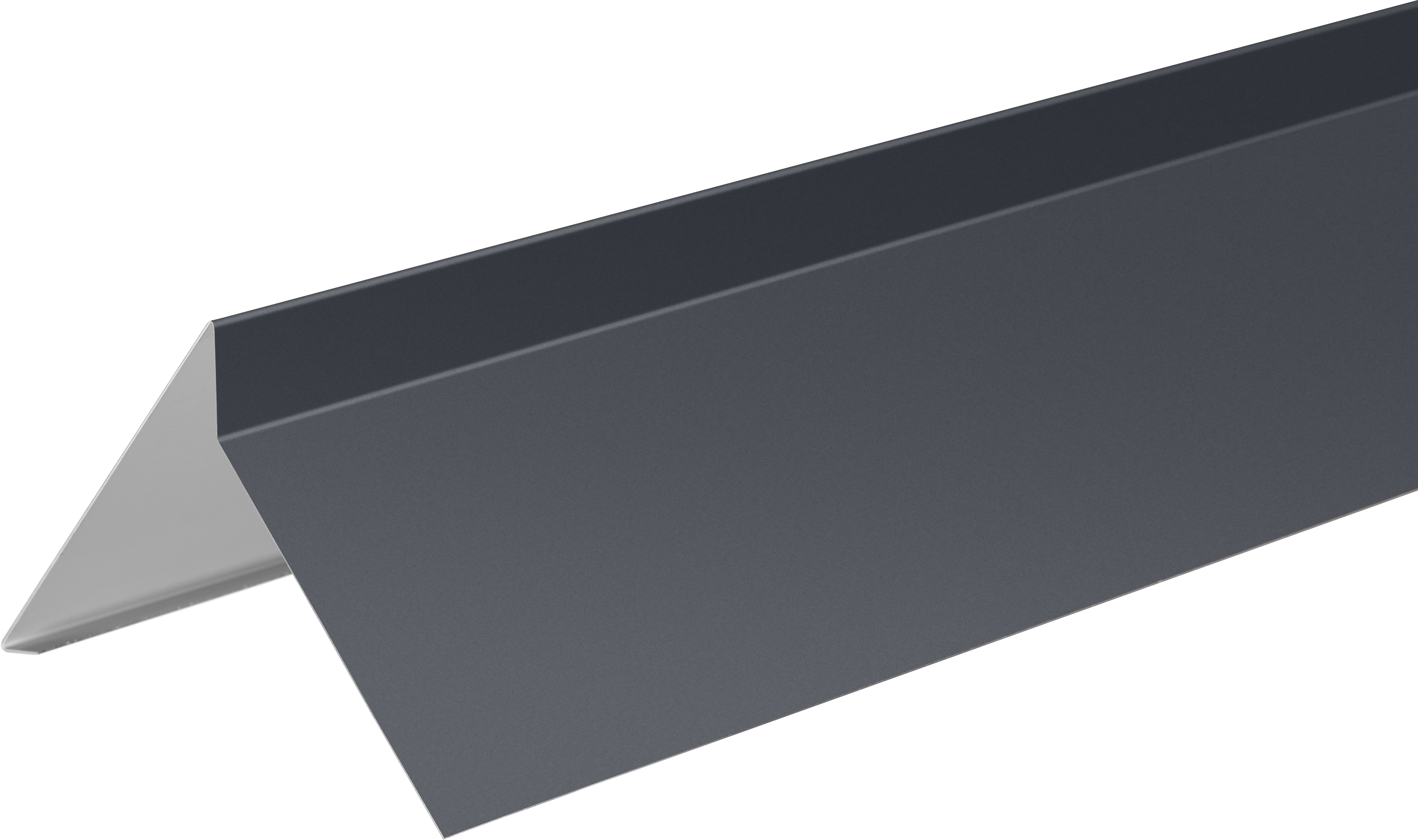 Планка ветровая для гибкой кровли 130x100 мм 2 м 0.4 мм RAL 7024 серый