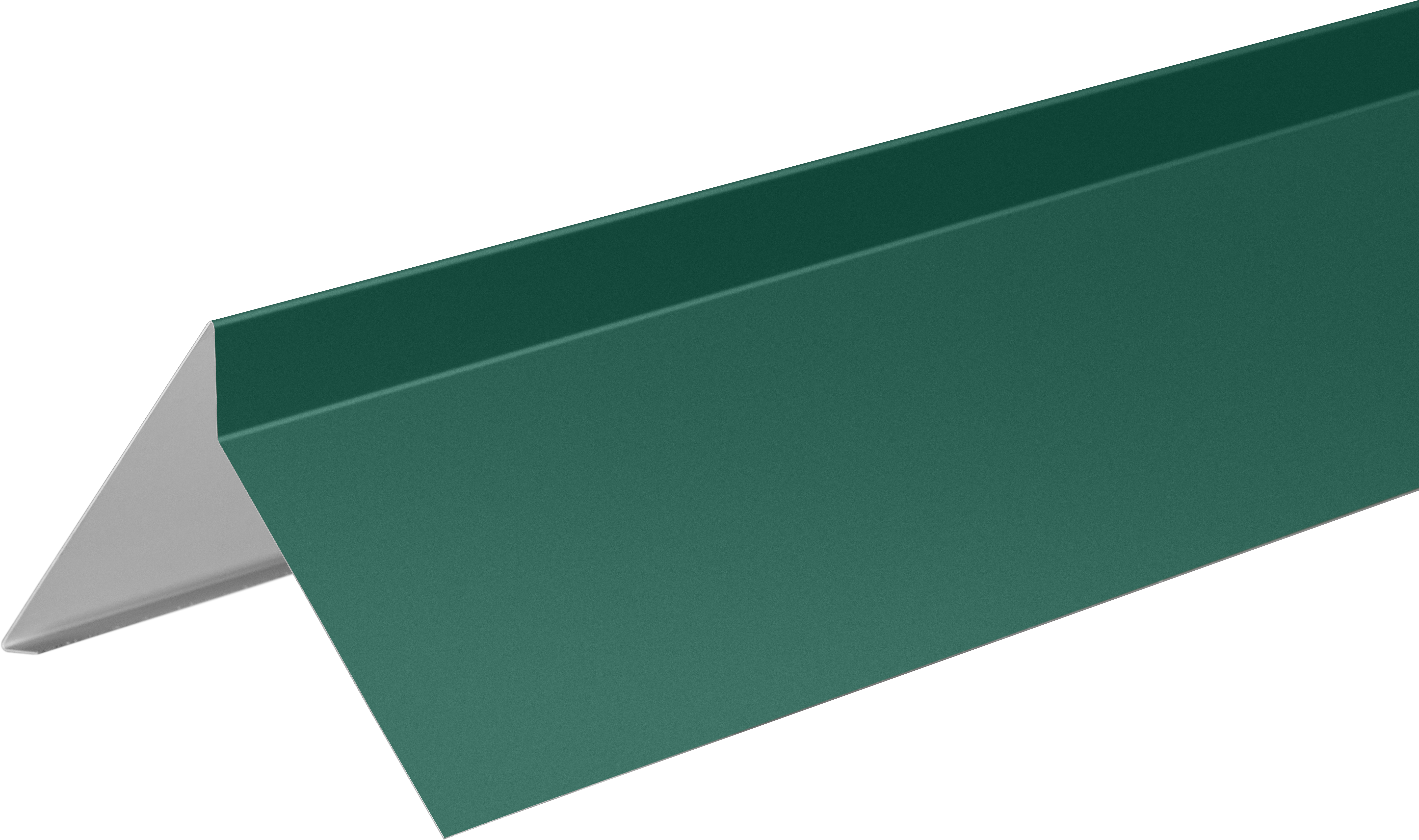 Планка ветровая для гибкой кровли 130x100 мм 2 м 0.4 мм RAL 6005 зеленый