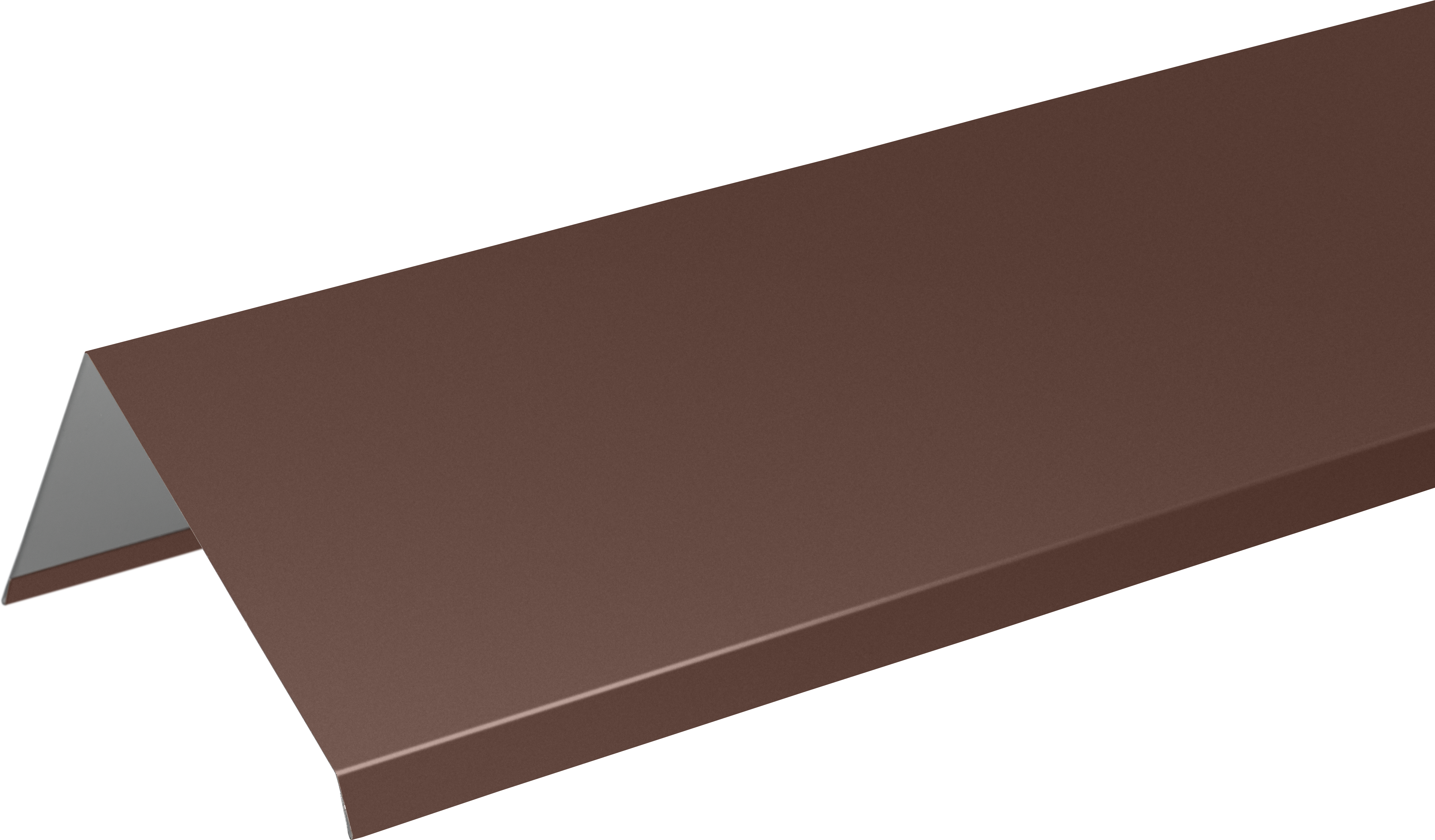 Планка ветровая для металлочерепицы 95x120 мм 2 м 0.4 мм RAL 8017 коричневый