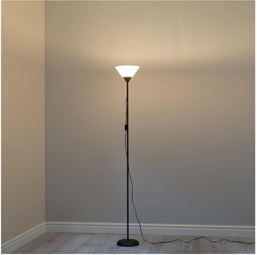 Изображение товара Торшер Basic черный современный с одним абажуром высотой 179 см