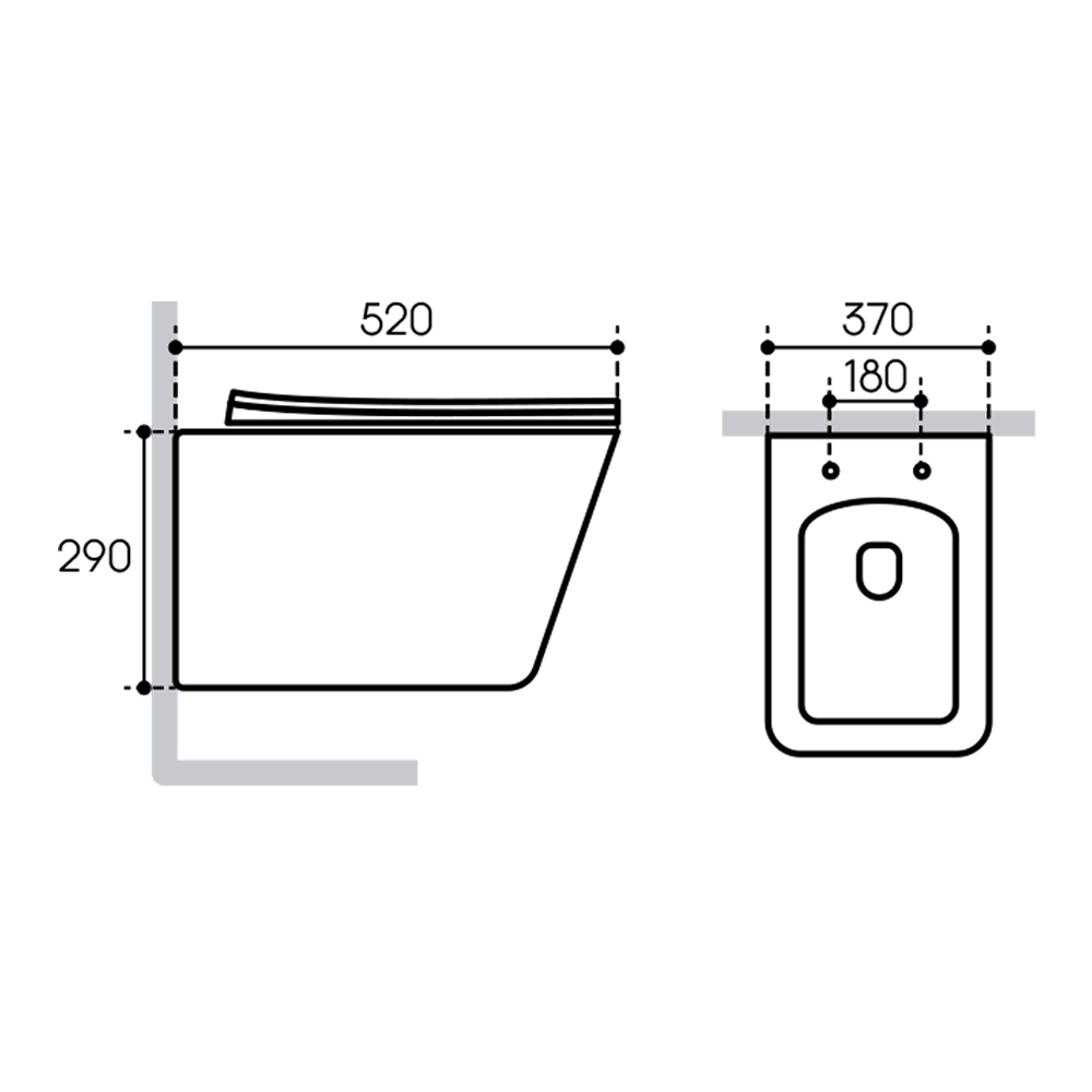 Изображение товара Инсталляция TECE spring с панелью смыва и подвесной унитаз ADT безободковый