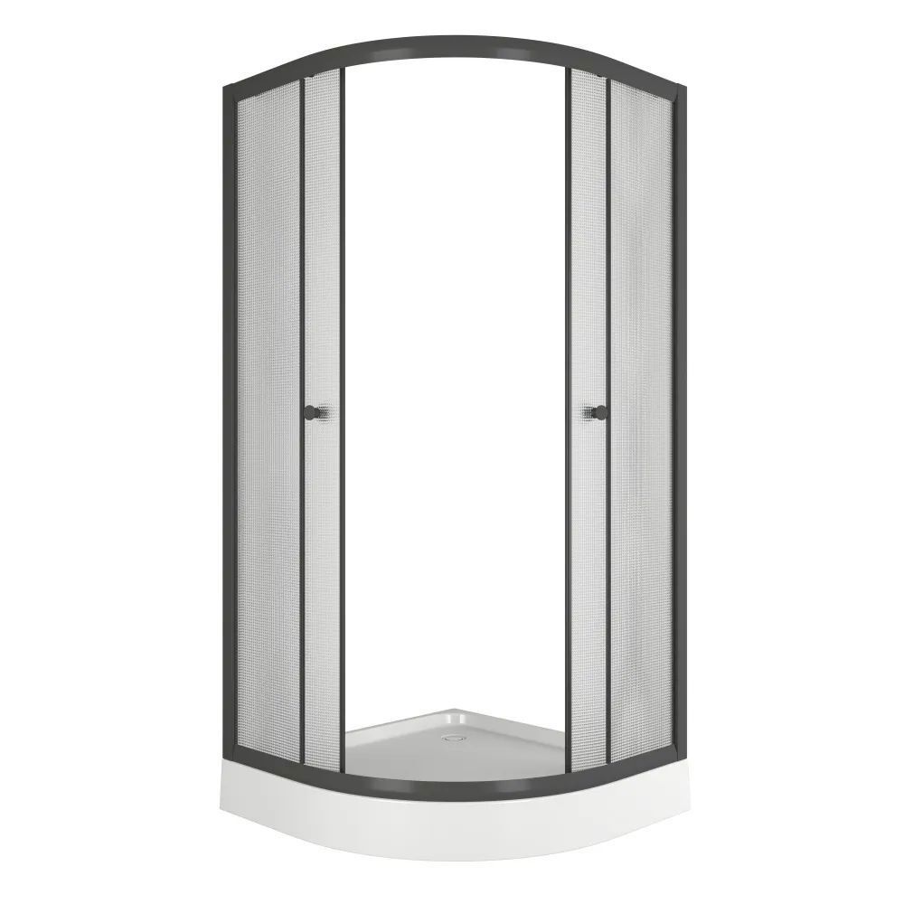 Изображение товара Душевой уголок Bauedge Dream Hit Black 100x100 с поддоном, закаленное стекло