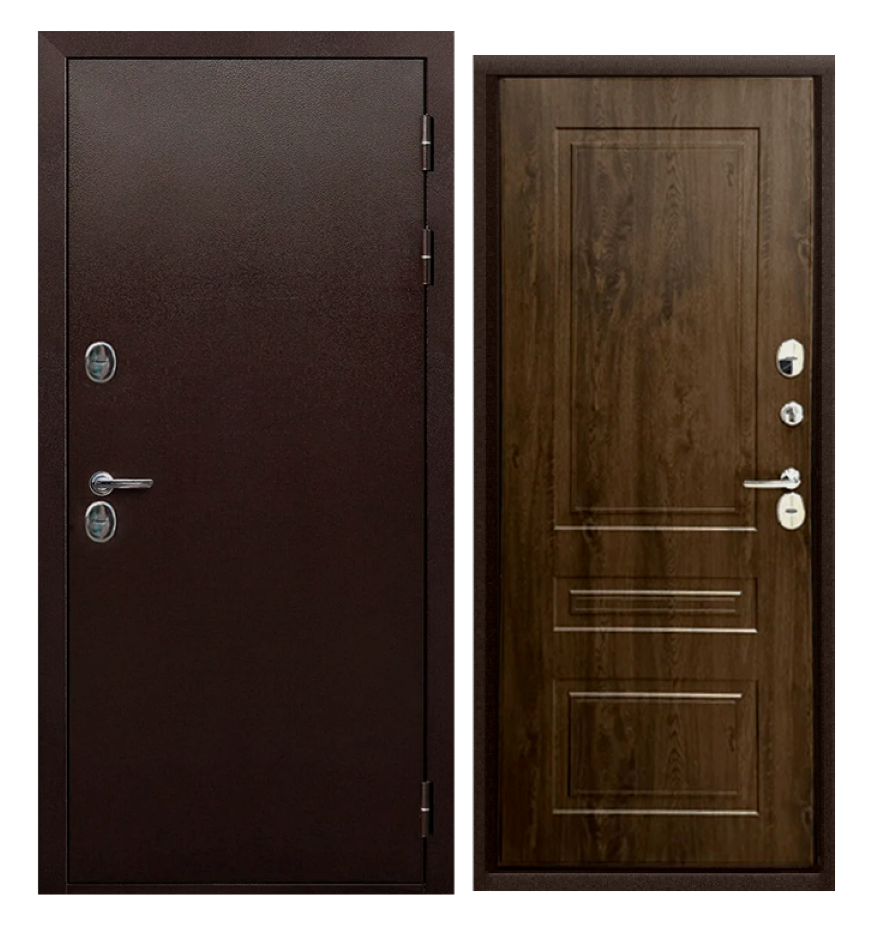 Изображение товара Входная дверь Buldoors Termo правый 205x96см цвет медь/орех грецкий