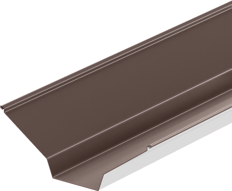 Изображение товара Ендова верхняя 115x30x115 мм 2 м RAL 8017 0.4 мм коричневый