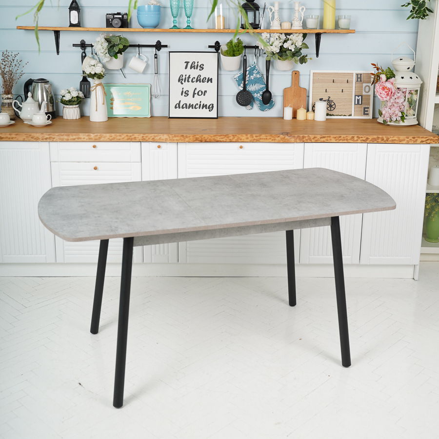 Изображение товара Кухонный овальный раздвижной стол Frenesie Виннер 120/152х70 см серый