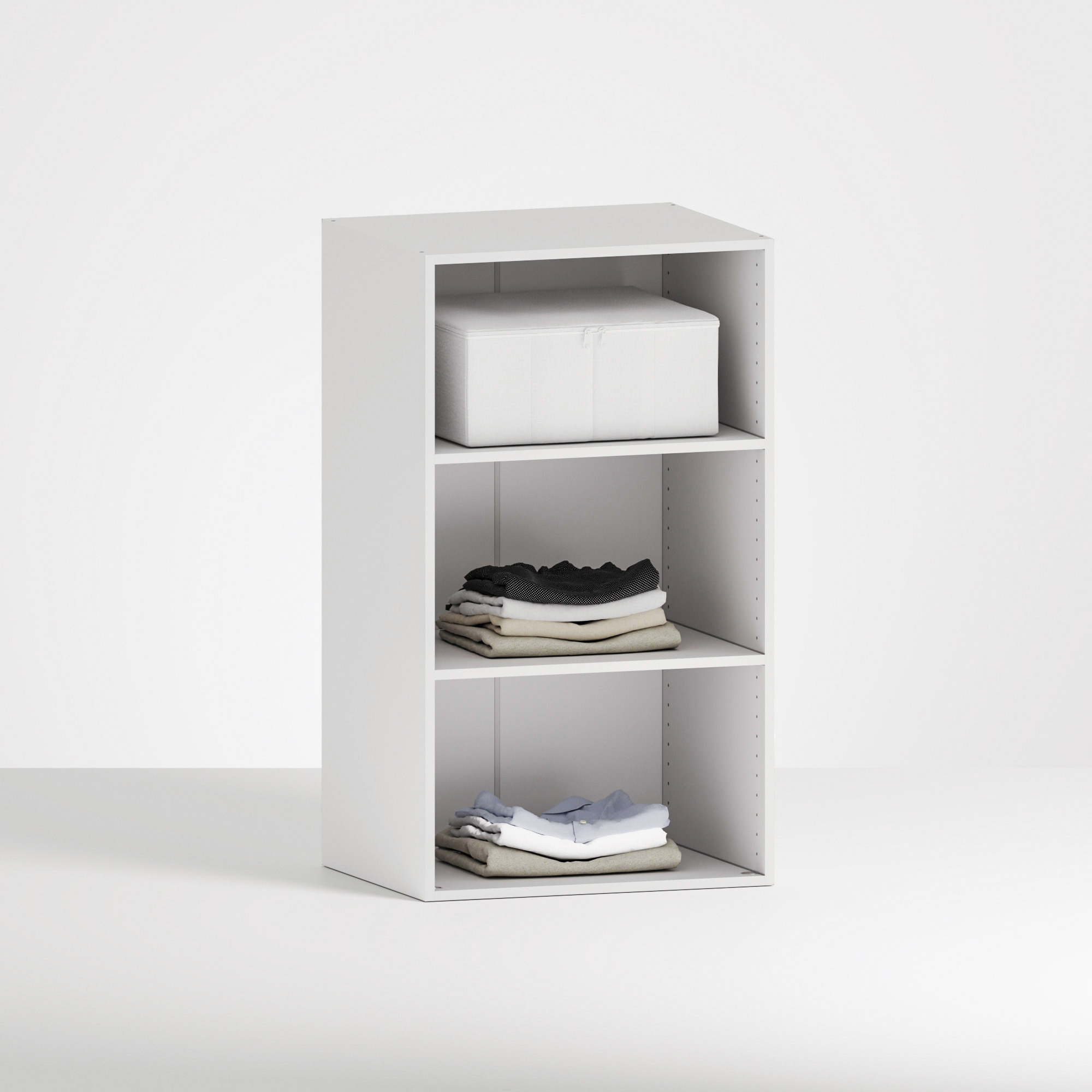 Изображение товара Стеллаж деревянный Фокус Л0205 40x105.3x49 см нагрузка до 5 кг ЛДСП цвет белый