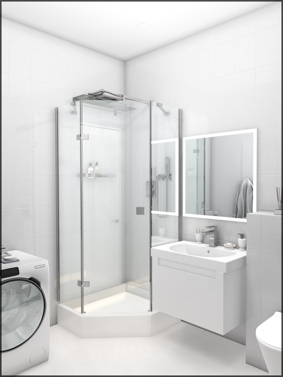 Изображение товара Керамическая настенная плитка Шахтинская 20х30 см серый для ванной кухни и коридора