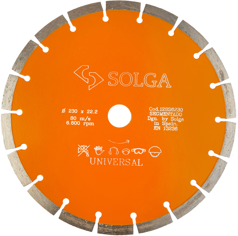 Изображение товара Диск алмазный по бетону Solga Diamant 128S6230 230x22.23x2.4 мм