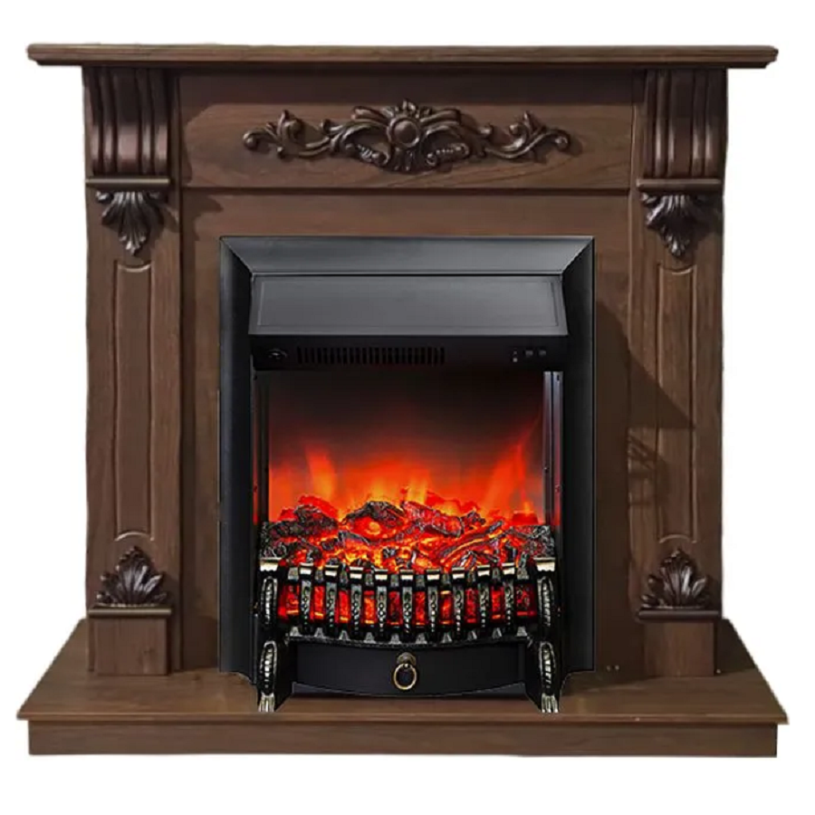 Изображение товара Электрокамин комплект Мальта с очагом Fobos LUX Black 1700 Вт Россия