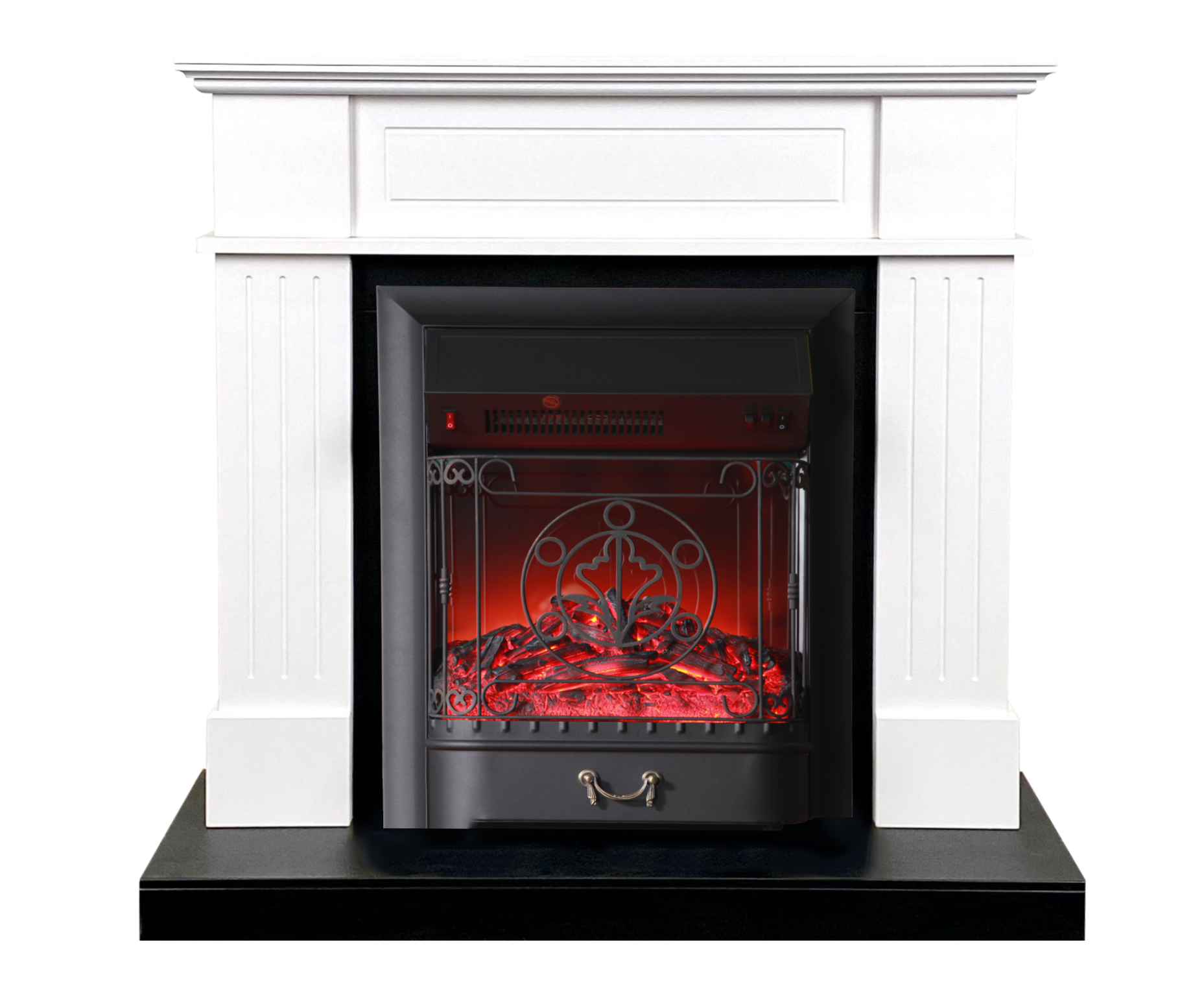 Изображение товара Каминокомплект Inter flame Найтон с очагом Majestic Lux/Black 1700Вт белый