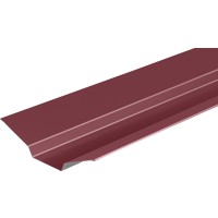 Изображение товара Ендова верхняя 115x30x115 мм 2 м RAL 3005 0.4 мм красный