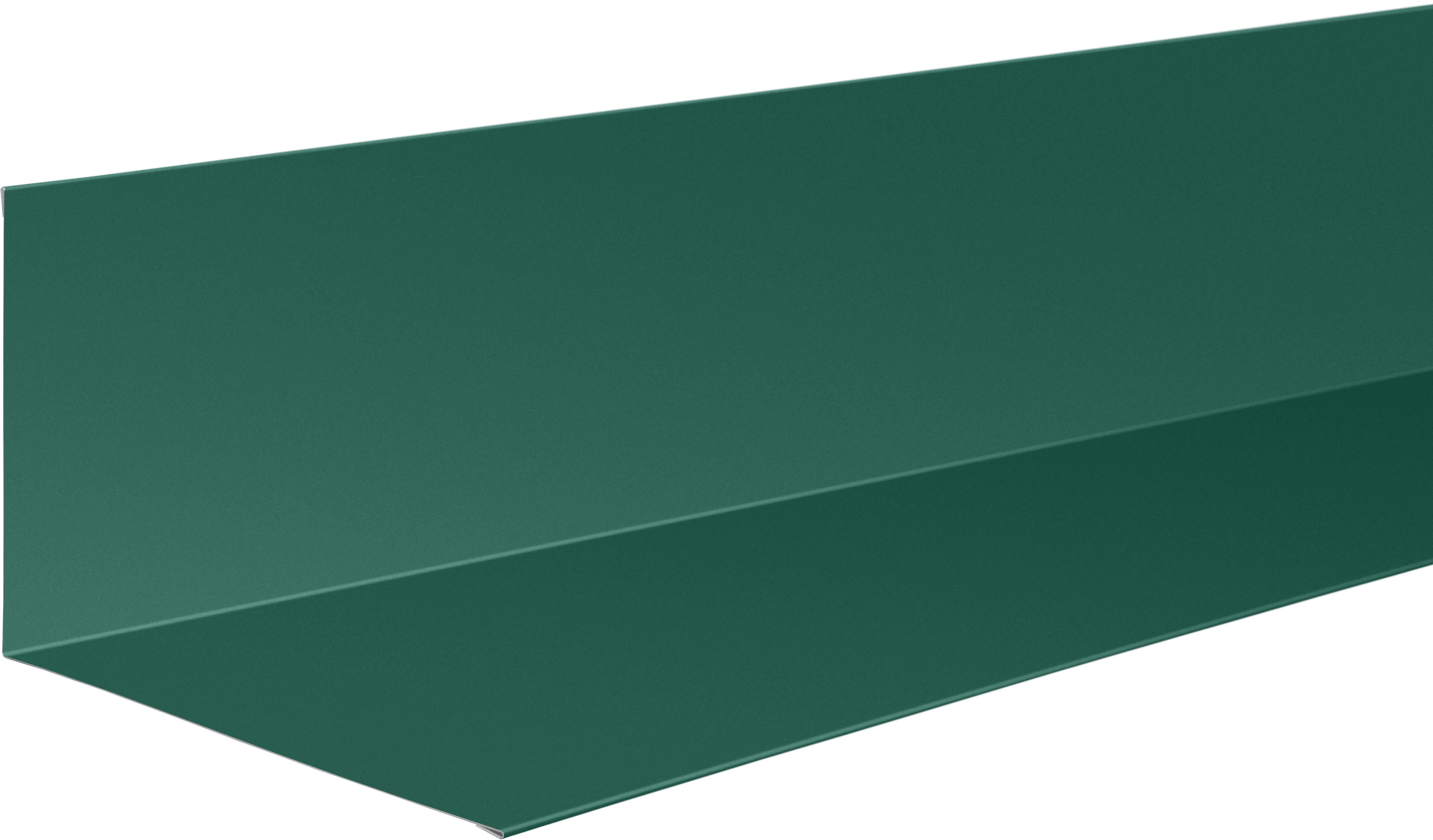 Изображение товара Планка примыкания верхняя 147x250 мм 2 м 0.4мм RAL 6005 Зеленый