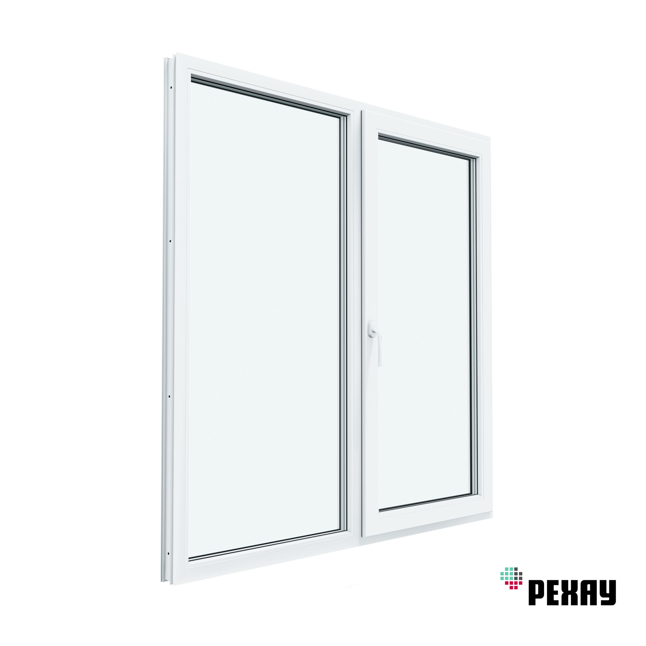Пластиковое окно ПВХ Rehau Blitz 1200x1000мм (ВхШ) двухстворчатое ...