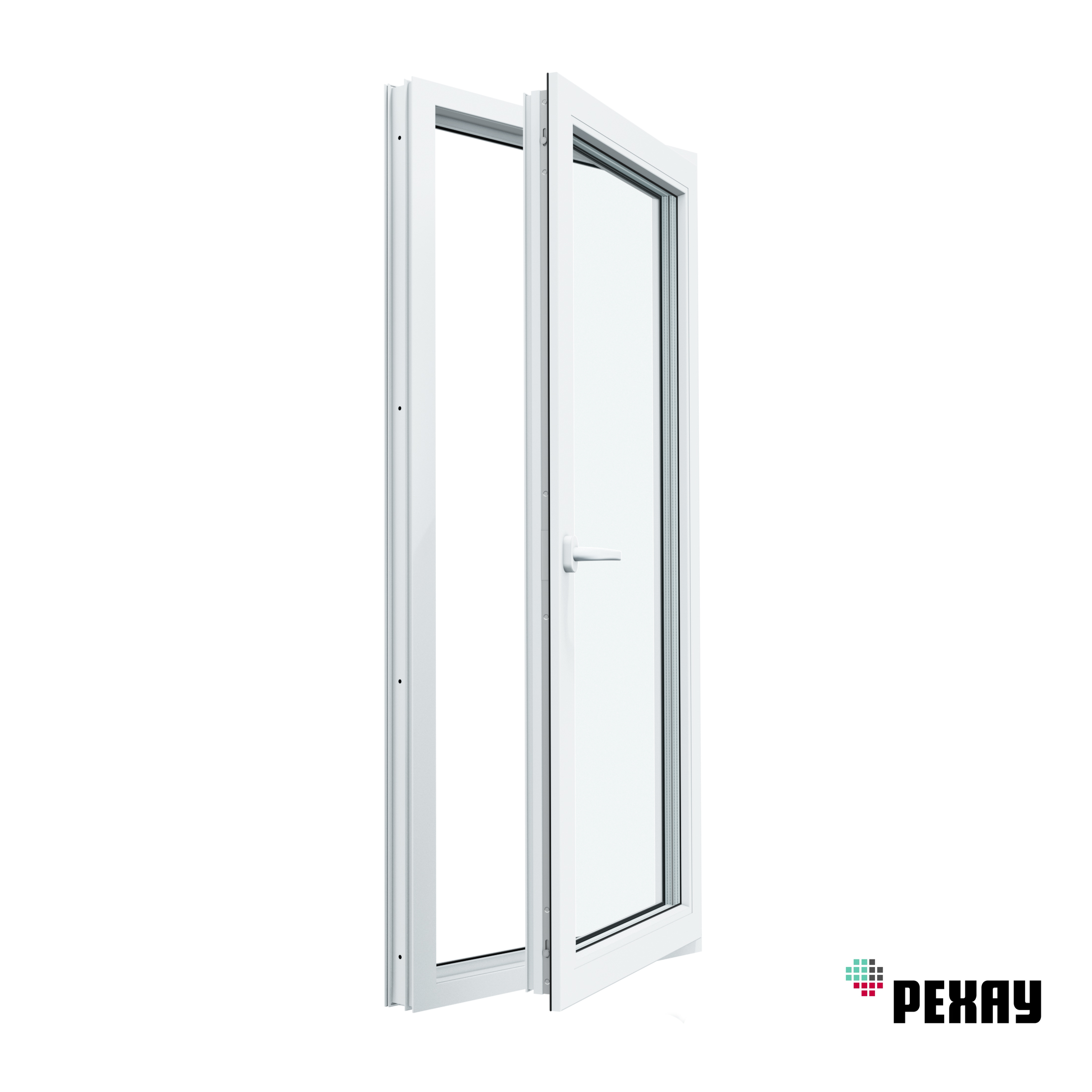 Изображение товара REHAU Blitz окно 900x600 ПВХ одностворчатое, 2-камерный пакет