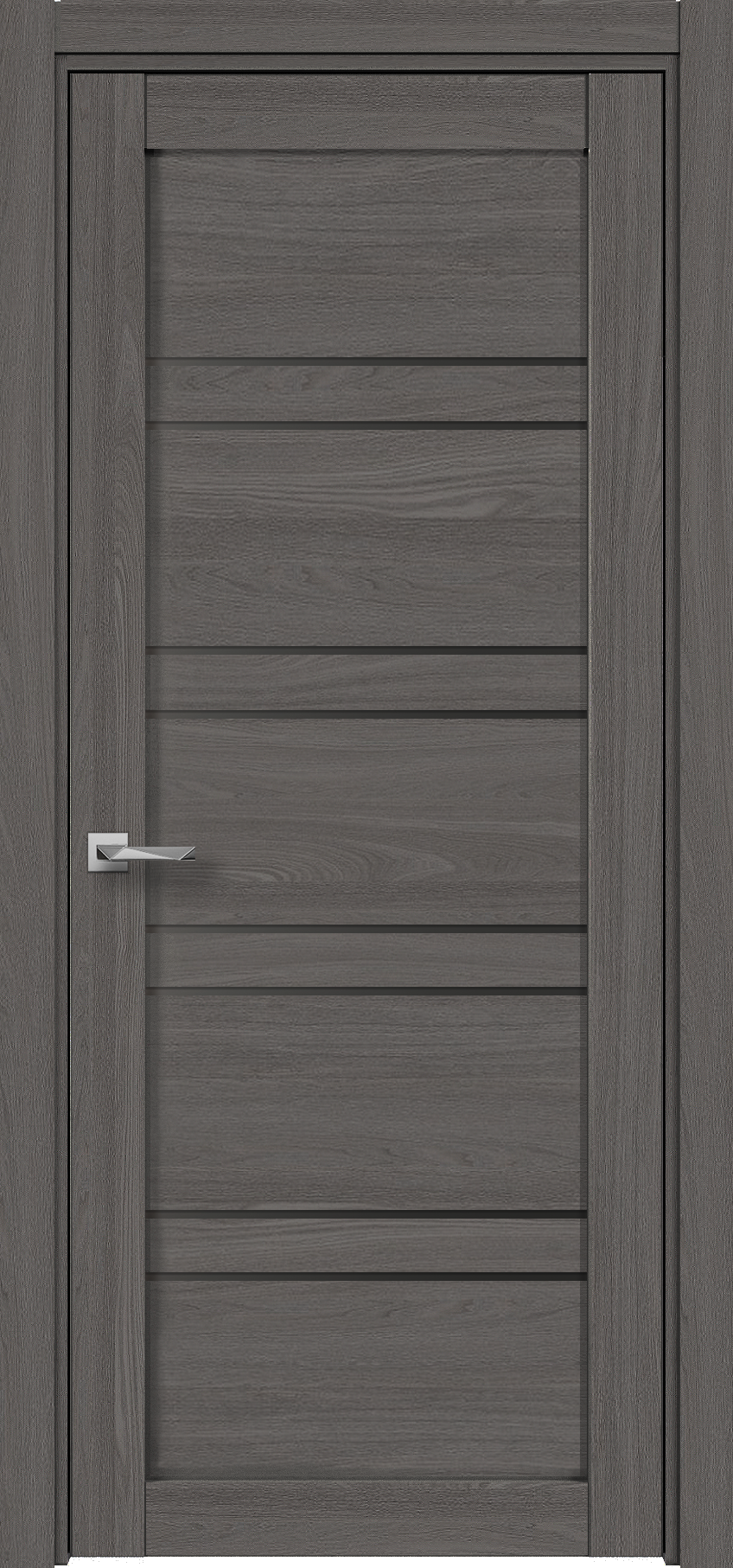 Изображение товара Межкомнатная дверь Verda Соло остекленная 200x80см дуб серый ПВХ