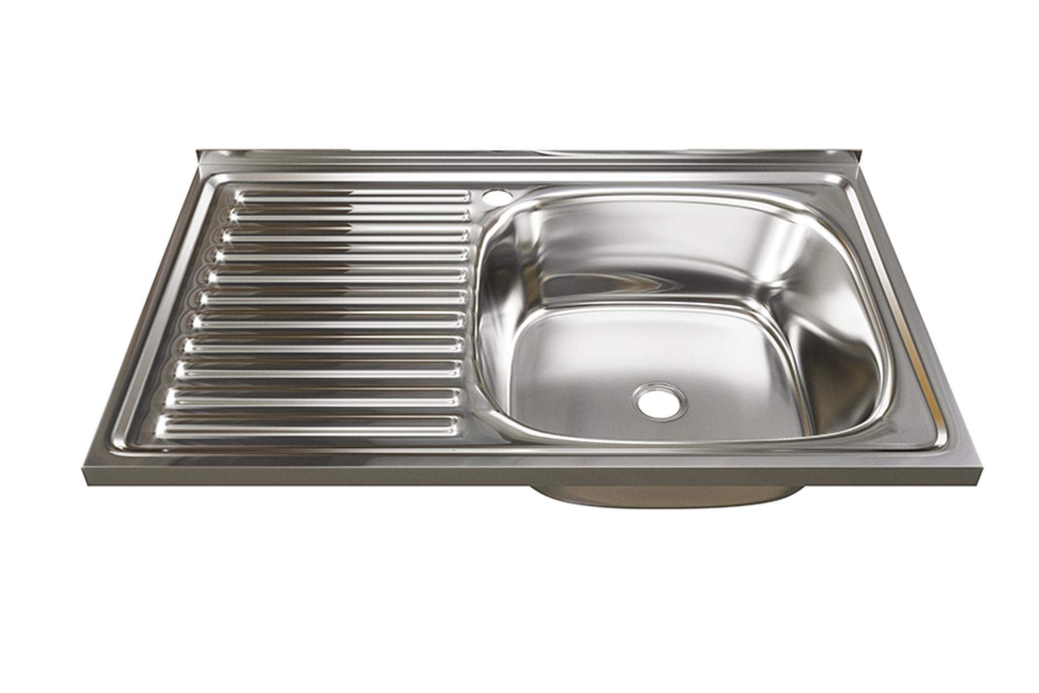 Изображение товара Накладная мойка Mixline 528173 50x80 см глубина чаши 16 см нержавеющая сталь цвет хром