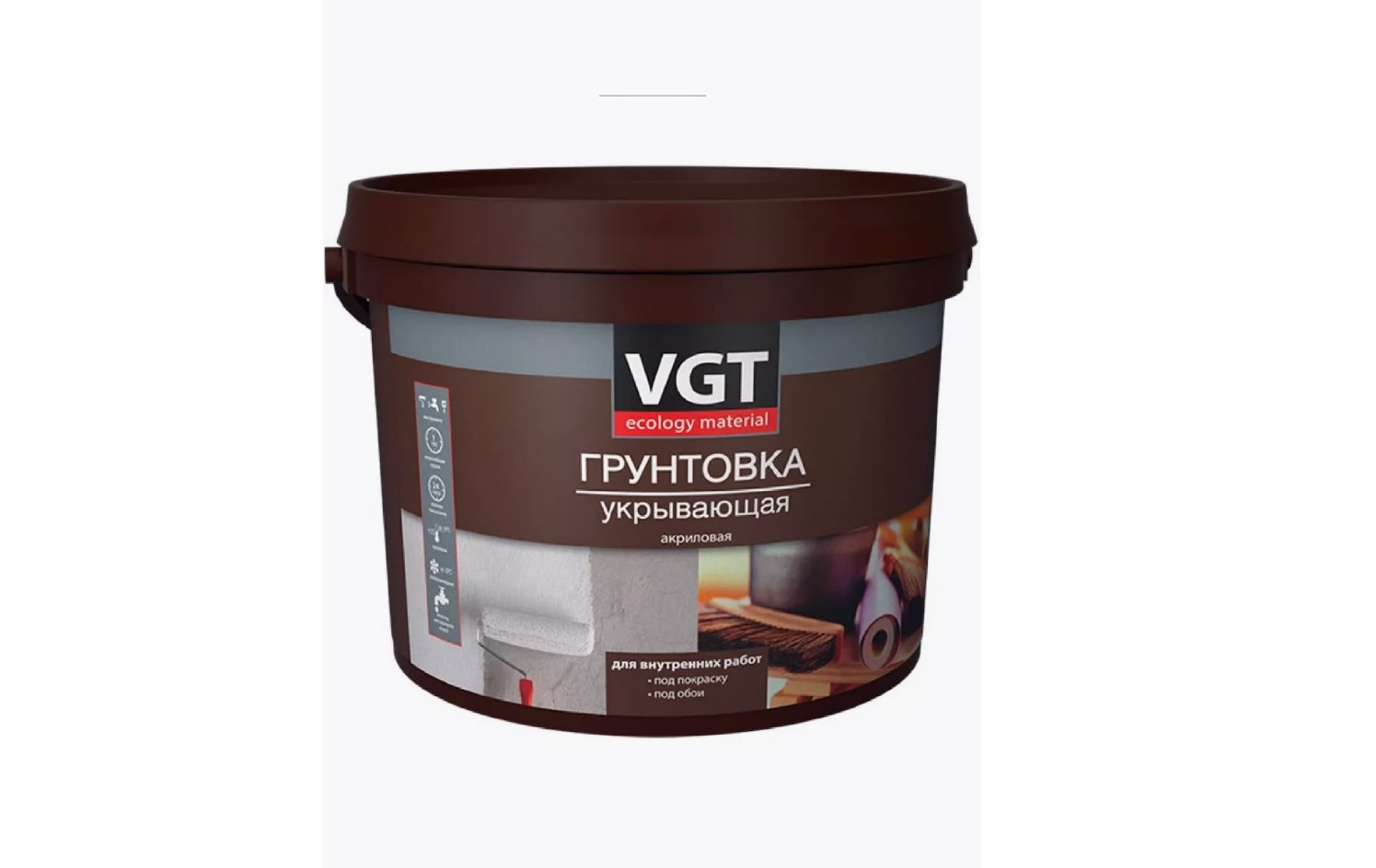 Изображение товара Грунтовка VGT ВД-АК-0301 для внутренней и наружной отделки 16л