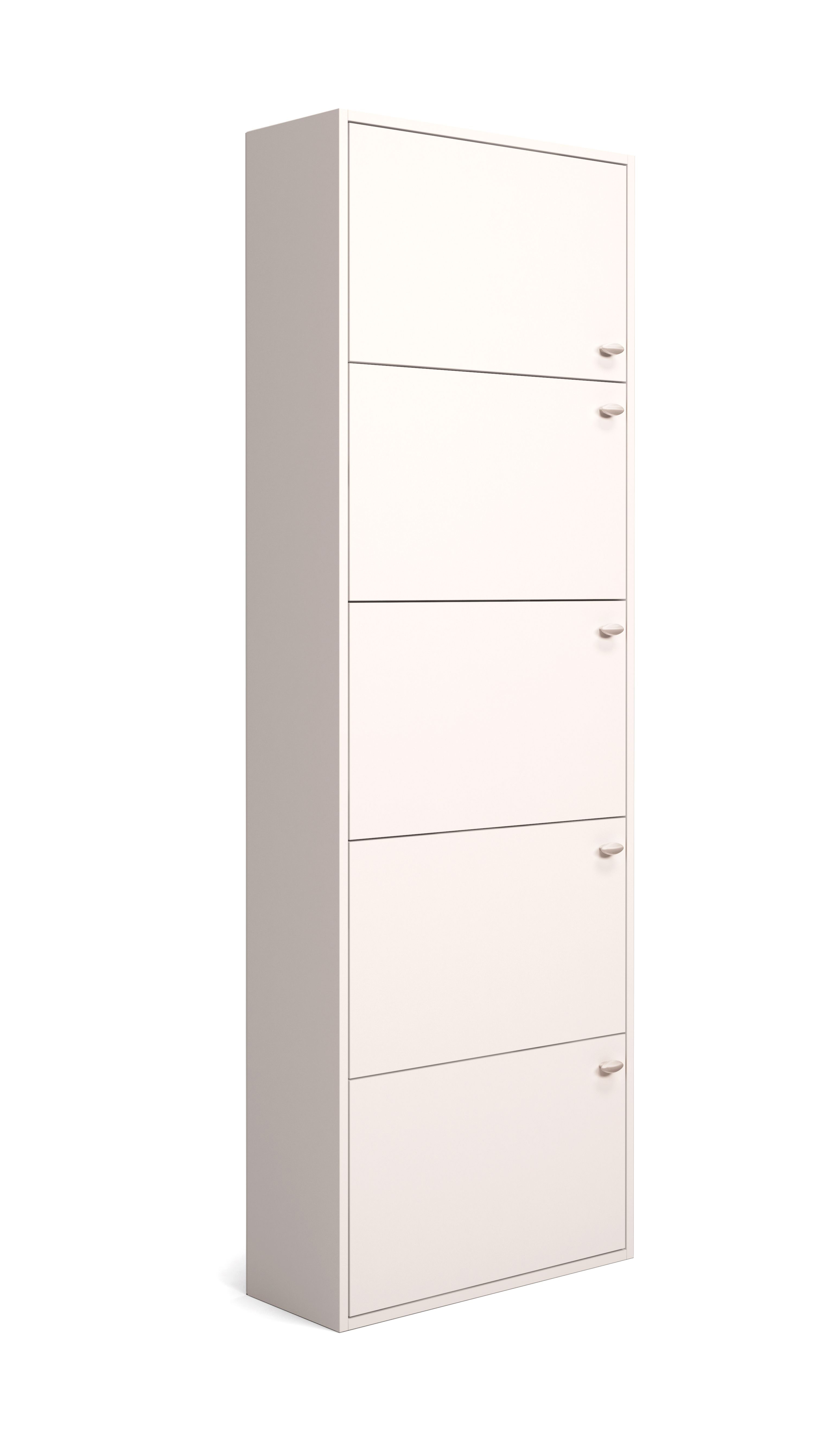 Изображение товара Обувница МК Мама 60x178x23 см из ЛДСП для прихожей белая