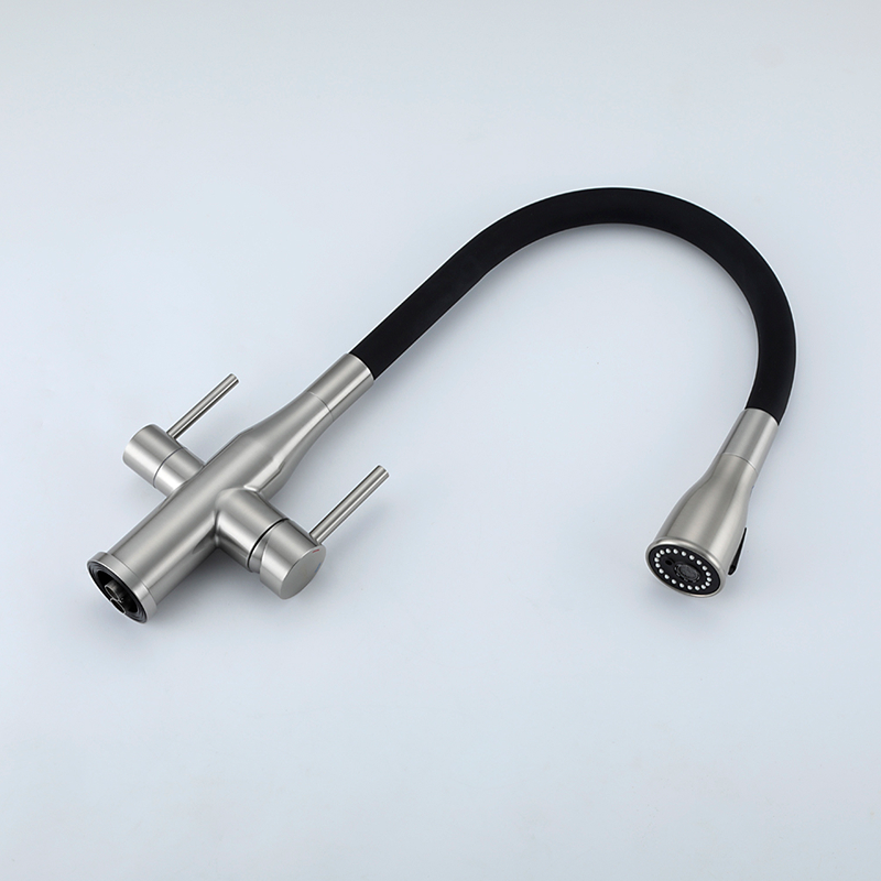 Изображение товара Смеситель для кухни Gappo G4399-65 гибкий излив 26.9 см цвет сатин