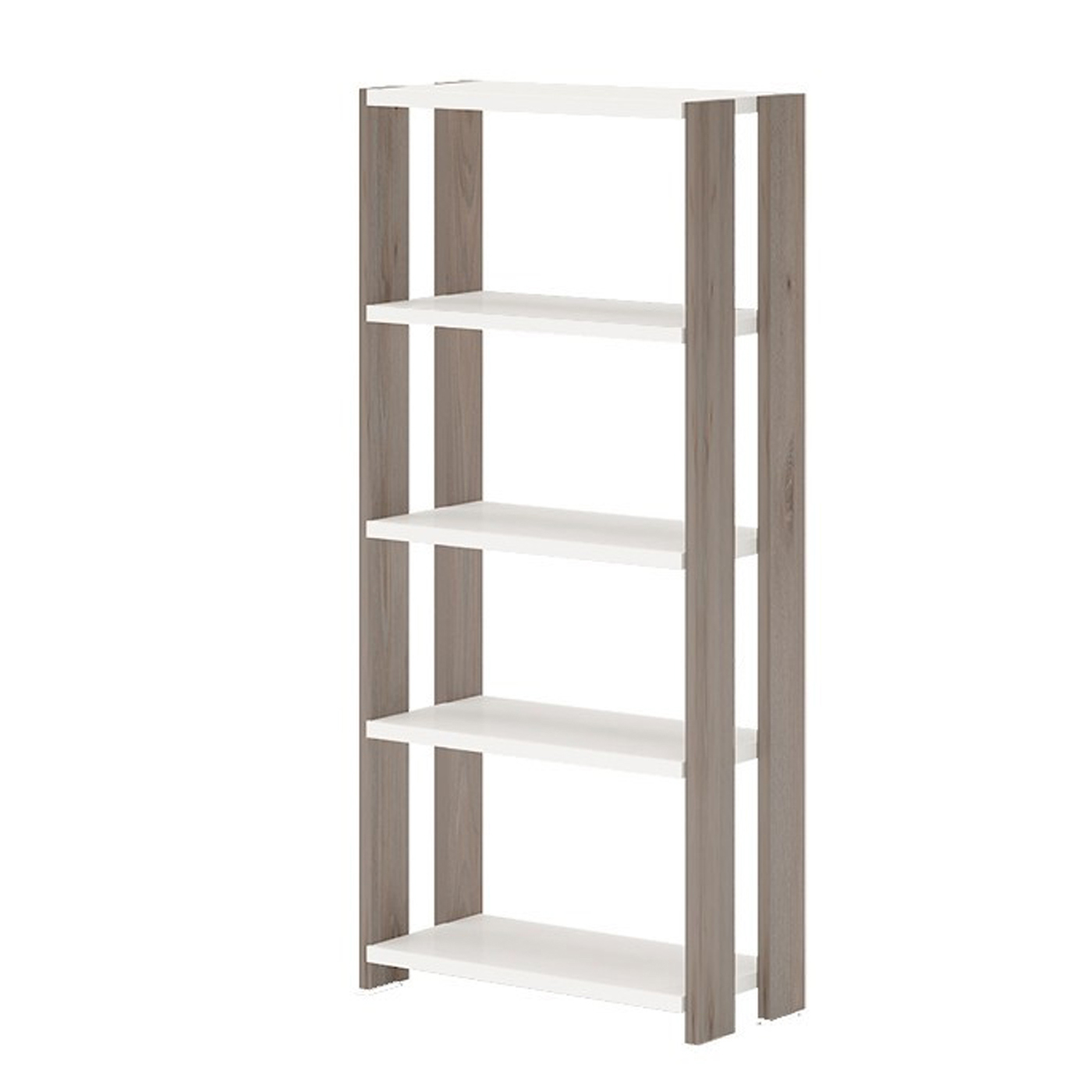 Изображение товара Стеллаж с полками Мэрдэс СТЛН-145 65x110x30 см нагрузка до 20 кг ЛДСП цвет нельсон/белый