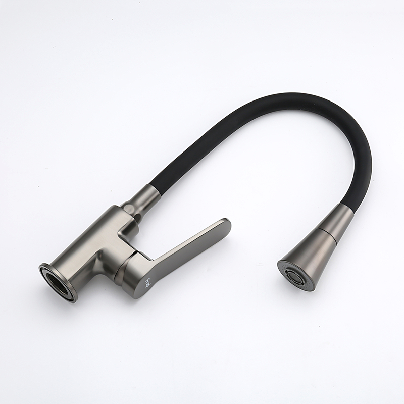 Изображение товара Смеситель для кухни Frap F4462-9 гибкий излив 23 см цвет темно-серый