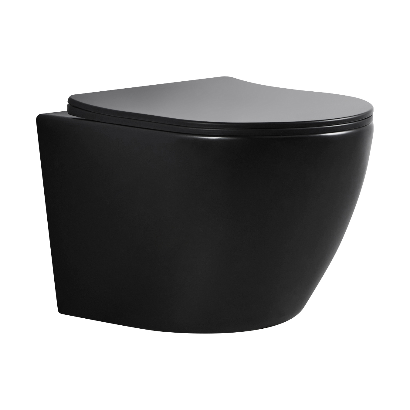 Изображение товара Унитаз подвесной BOND FL01108 безободковый с сиденьем микролифт черный