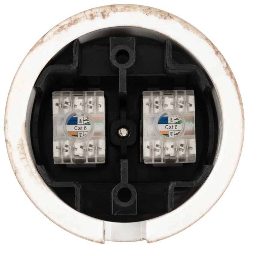 Изображение товара Розетка двойная накладная TDM ELECTRIC Болонь SQ1820-0151 с заземлением мрамор