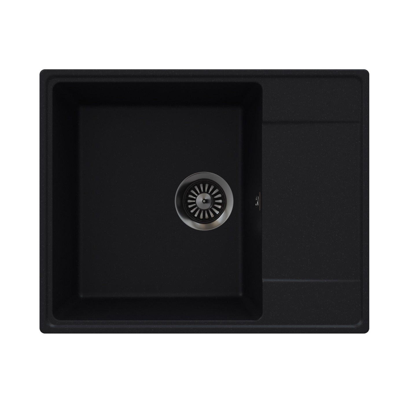 Изображение товара Мойка для кухни врезная Maunfeld MFQS-605B 20x48.5 см глубина чаши 18 см кварц цвет черный