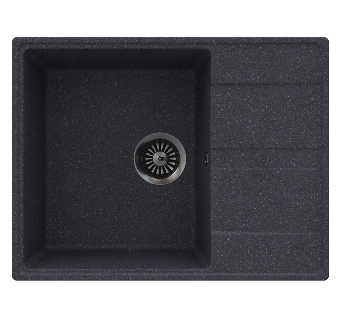 Изображение товара Мойка кухонная врезная Maunfeld MFQS-650DGR 50х20 см кварц темно-серый